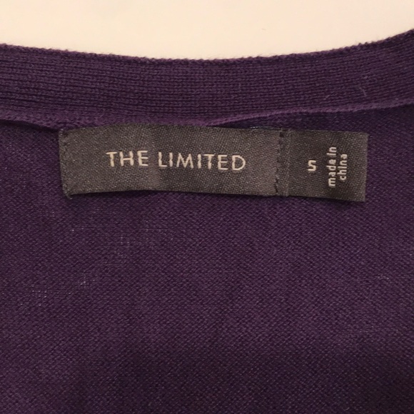 The Limited Purple Sweater Vest Cardigan - Sz S - Picture 4 of 6
